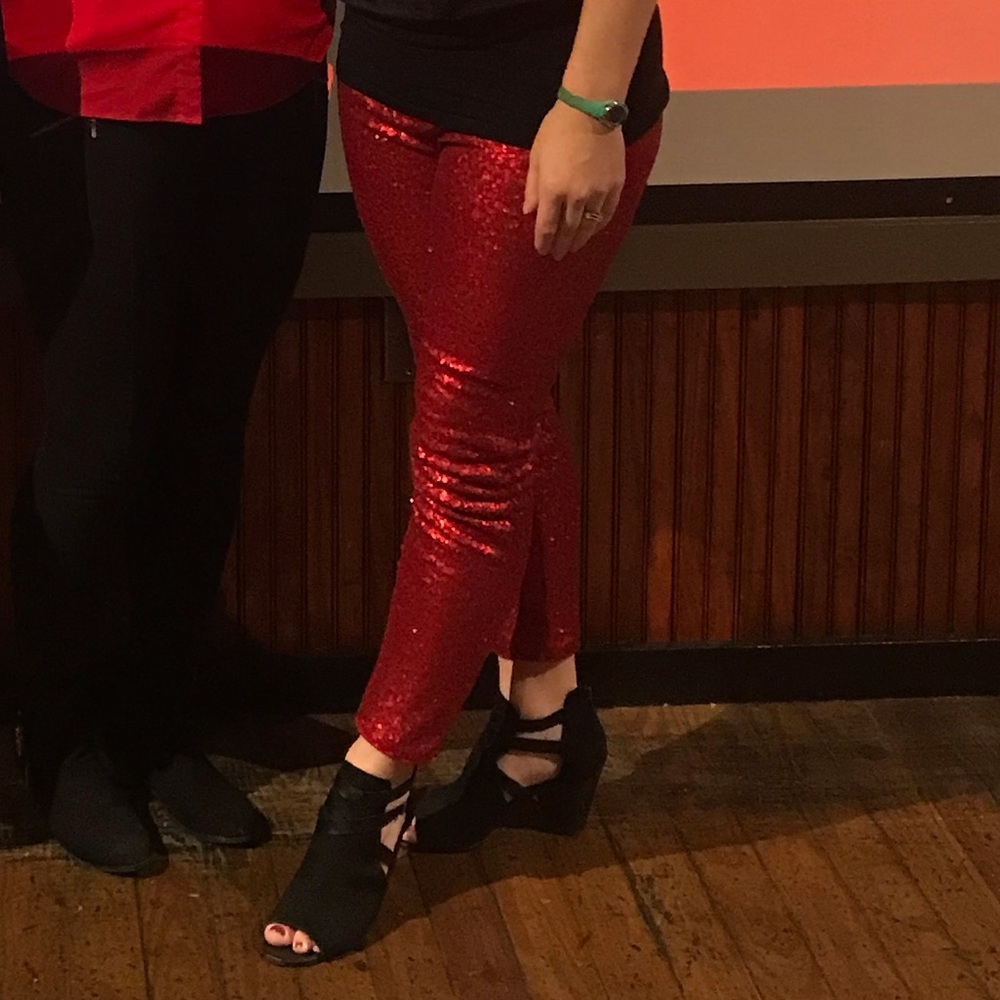 ❤️Red❤️ sequin ❤️ leggings